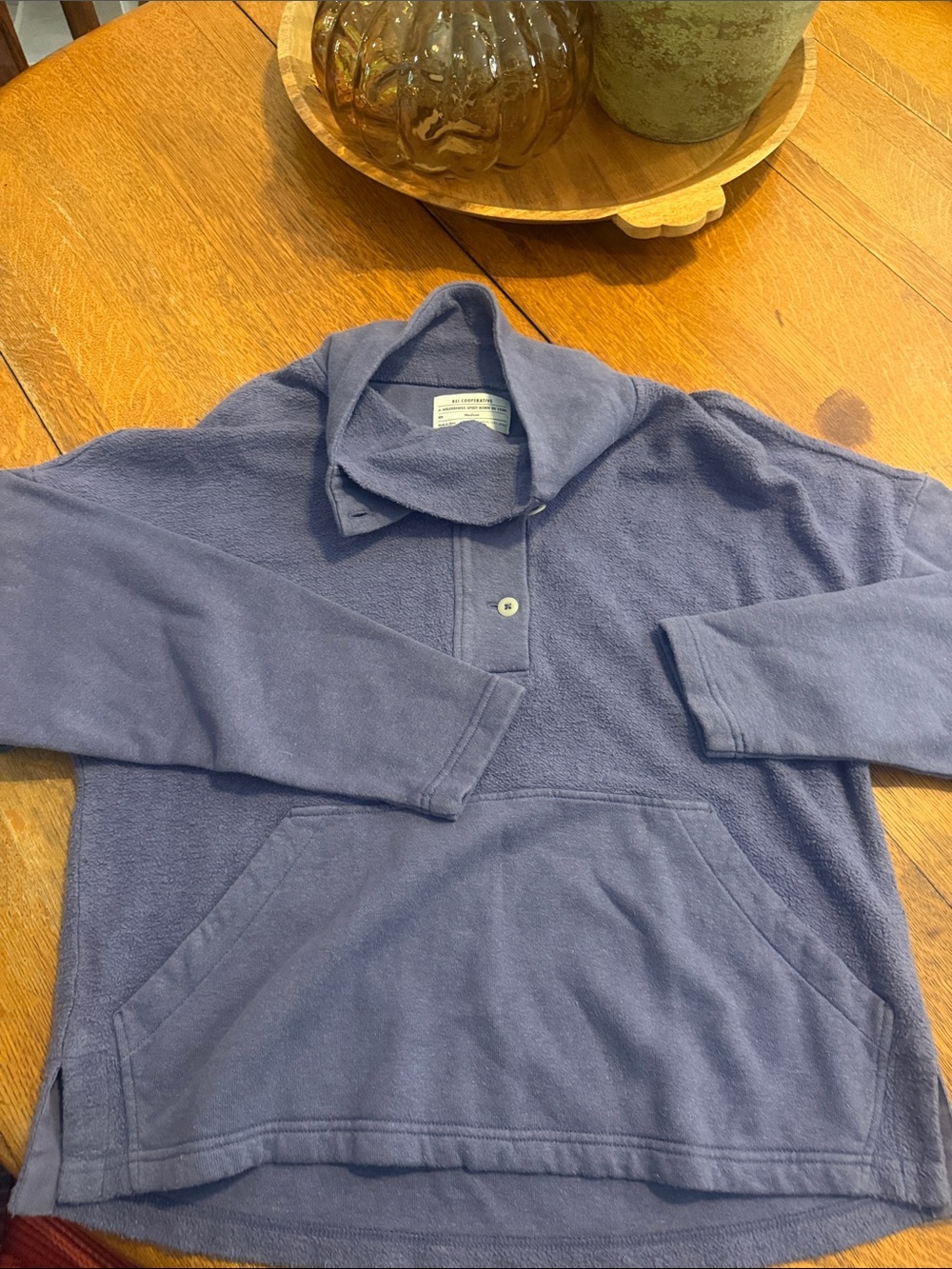 Cozy Purple Pullover Sweatshirt with Collar - REI